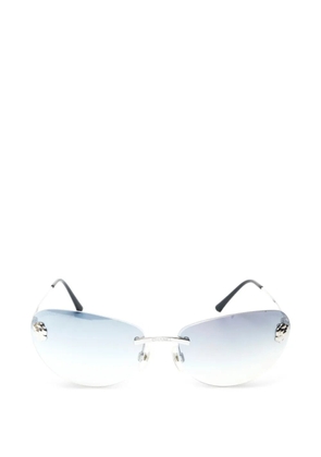 CHANEL Pre-Owned 2000s Camellia sunglasses - Blue