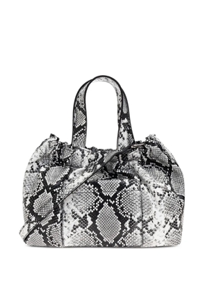 SAMSOE SAMSOE midi Saemmi snakeskin-effect tote bag - Grey