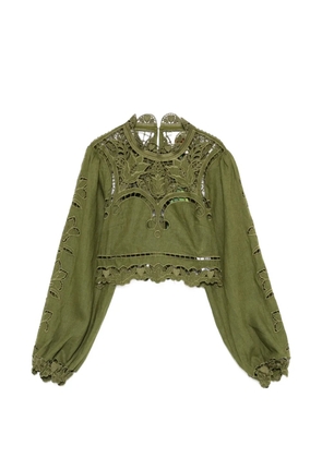 FARM Rio cut-out blouse - Green