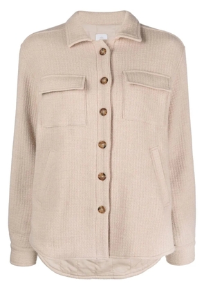 Eleventy wool textured long-sleeve shirt - Neutrals
