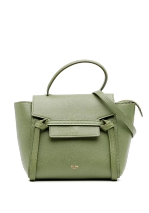 Celine Pre-Owned 2019 Nano Grained Calfskin Belt Bag satchel - Green