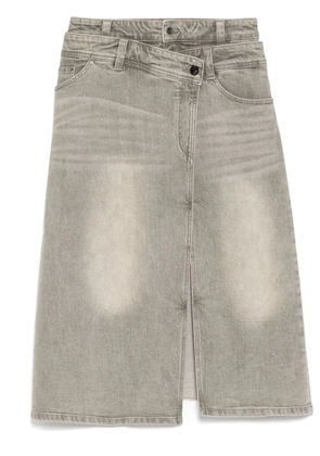 JNBY Asymmetric long waist skirt - Grey