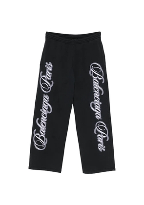 Balenciaga elasticated-waistband track pants - Black