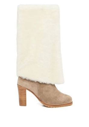 Yves Salomon shearling boots - Neutrals