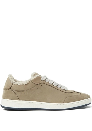 Peserico shearling-lined lace-up sneakers - Neutrals