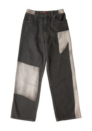 Eckhaus Latta patchwork wide-leg jeans - Black