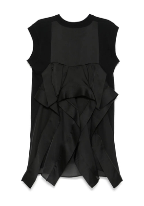 sacai layer-detail mini dress - Black