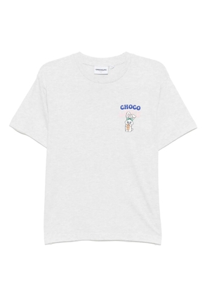 CHOCOOLATE logo-embroidered T-shirt - Grey