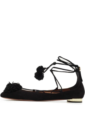 Aquazzura Sunshine tassel flat pumps - Black