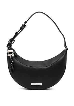 Karl Lagerfeld Ikon Smooth Halfmoon shoulder bag - Black