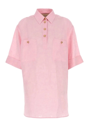 Valentino Garavani short-sleeves linen blouse - Pink