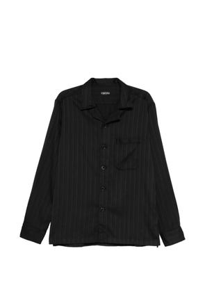 TOM FORD pinstripe-pattern pocket shirt - Black