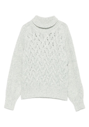 Eleventy cable-knit turlteneck sweater - Neutrals