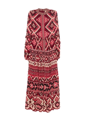 FARM Rio Ainika geometric-pattern maxi dress - Red