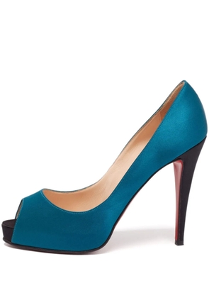 Christian Louboutin Pre-Owned 125mm satin sandals - Blue