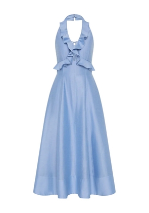 Rebecca Vallance ruffled sable midi dress - Blue