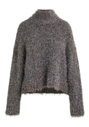 Essentiel Antwerp Istrana metallic pussy-bow sweater - Grey