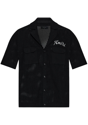 AMIRI logo-embroidered shirt - Black