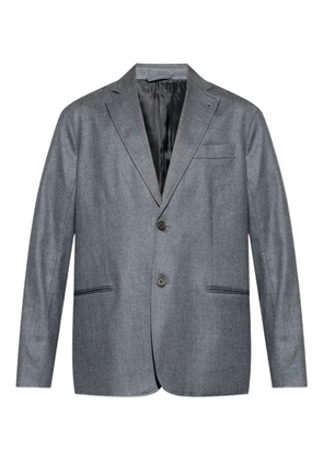 Emporio Armani single-breasted wool blazer - Grey