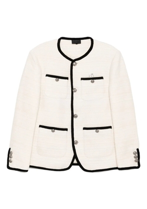 A BATHING APE® ornament-embellished tweed jacket - Neutrals