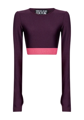 Versace Jeans Couture logo-band long-sleeve T-shirt - Purple