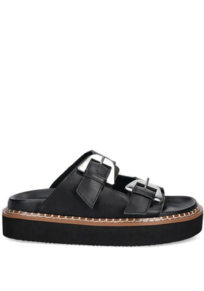 Coccinelle buckle-detail platform sandals - 001 BLACK