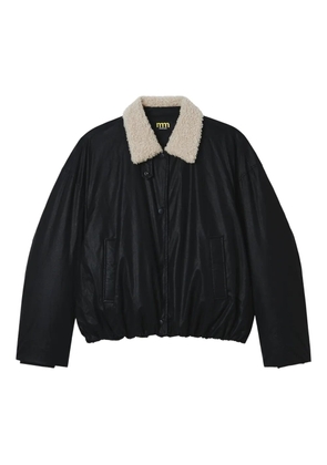 Mini Cream shearling-collar buttoned jacket - Black