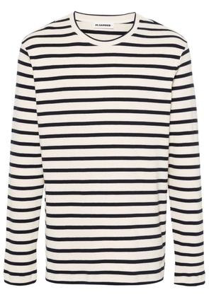 Jil Sander long-sleeve striped sweatshirt - Neutrals