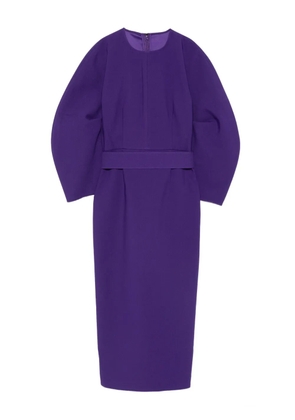 Solace London The Allegra puff-sleeve belted maxi dress - Purple