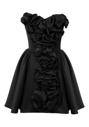 POST MERIDIEM corset ruffled mini dress - Black