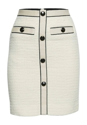 Maje pre-owned button-up tweed skirt - Neutrals