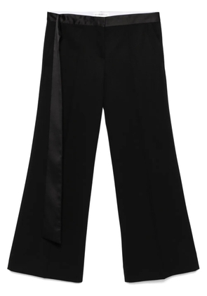 Victoria Beckham satin-waistband tailored trousers - Black