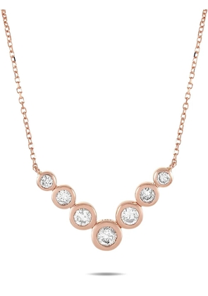 LB Exclusive 14K rose gold diamond pendant necklace - Pink