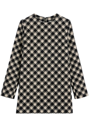 AMI Paris check-pattern mini-dress - Black