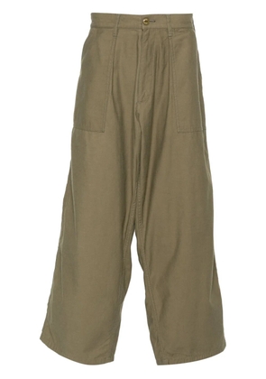 Neighborhood wide-leg cotton trousers - Green