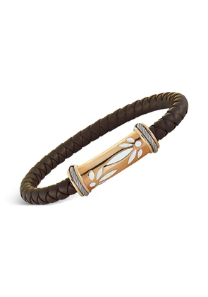 Charriol rose gold leather bracelet - Brown