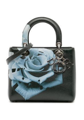 Christian Dior Pre-Owned 2014 Medium Deerskin Floral Print Lady Dior satchel - Green