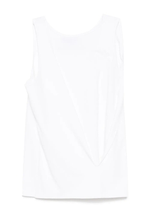 Moohong cutting draped sleeveless top - White