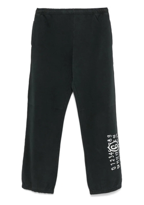 MM6 Maison Margiela numbers motif-print track trousers - Black