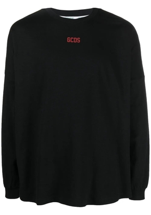 GCDS long-sleeved logo-print T-shirt - Black