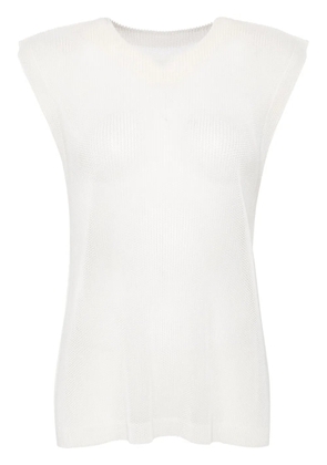 Pleats Please Issey Miyake Tatami July tank top - White
