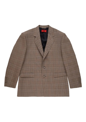 424 checked blazer - Brown