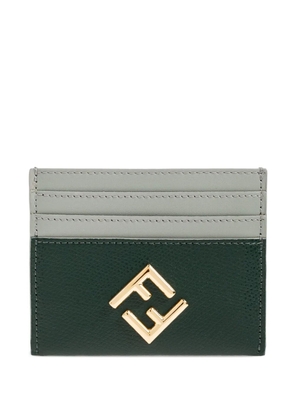 FENDI FF-detail leather cardholder - Green