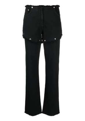 1017 ALYX 9SM Snap Off frayed straight-leg jeans - Black