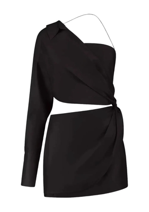 GAUGE81 Arica one-shoulder silk mini dress - Black