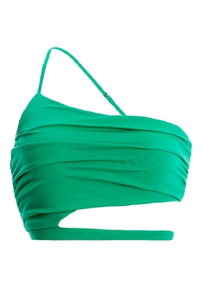 Agua By Agua Bendita asymmetric cutout ventura bikini top - Green