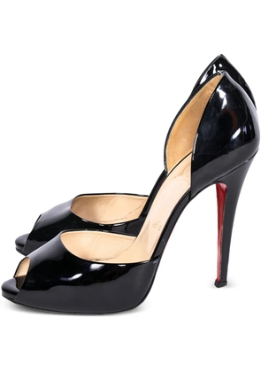 Christian Louboutin Pre-Owned Christ 120mm peep-toe stiletto heels - Black
