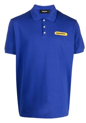 DSQUARED2 logo-print polo shirt - Blue