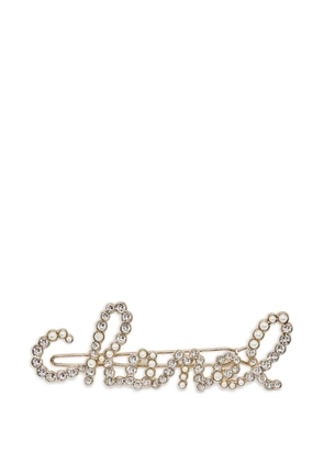 CHANEL Pre-Owned logo-shape hair pin - Gold