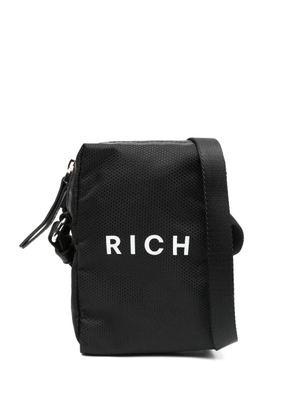 John Richmond logo-print messenger bag - Black